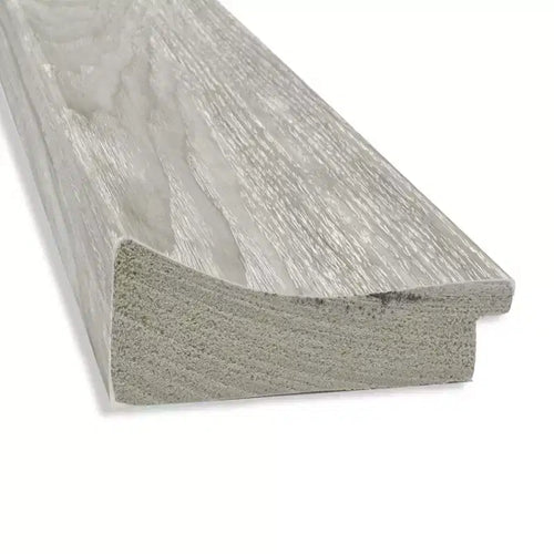 Miroir de plain-pied/inclinable encadré gris tourterelle de 30 po x 66 po - : Cadre en bois rustique, peut être fixé au mur