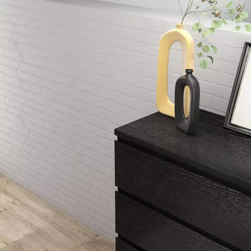 Commode de chevet rétro avec 5 tiroirs en similibois, meuble de rangement avec glissières métalliques pour salon, couloir, entrée