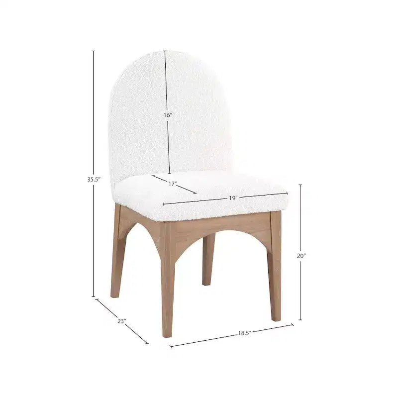 Chaise de salle à manger en tissu bouclé Waldorf