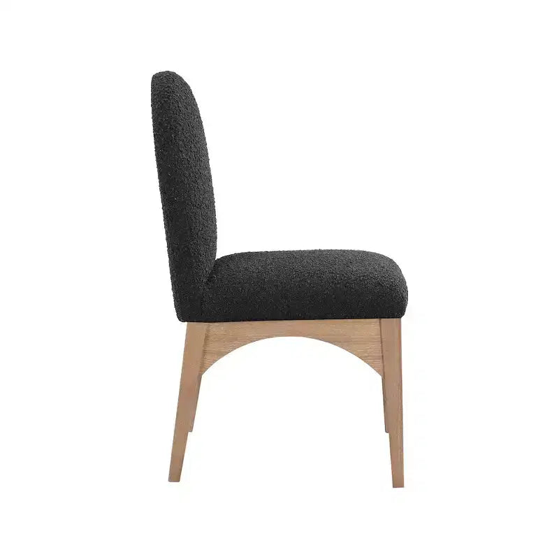 Chaise de salle à manger en tissu bouclé Waldorf