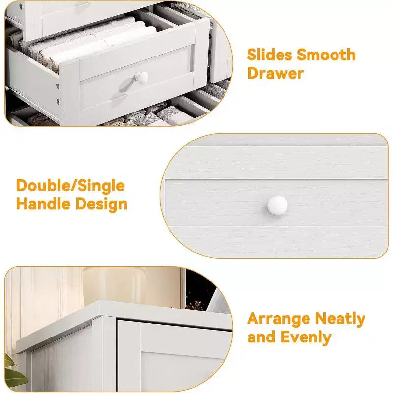 Commode à 12 tiroirs, grande commode moderne pour chambre à coucher, meuble TV pour téléviseur de 65 pouces, meuble de rangement en bois pour salon, couloir