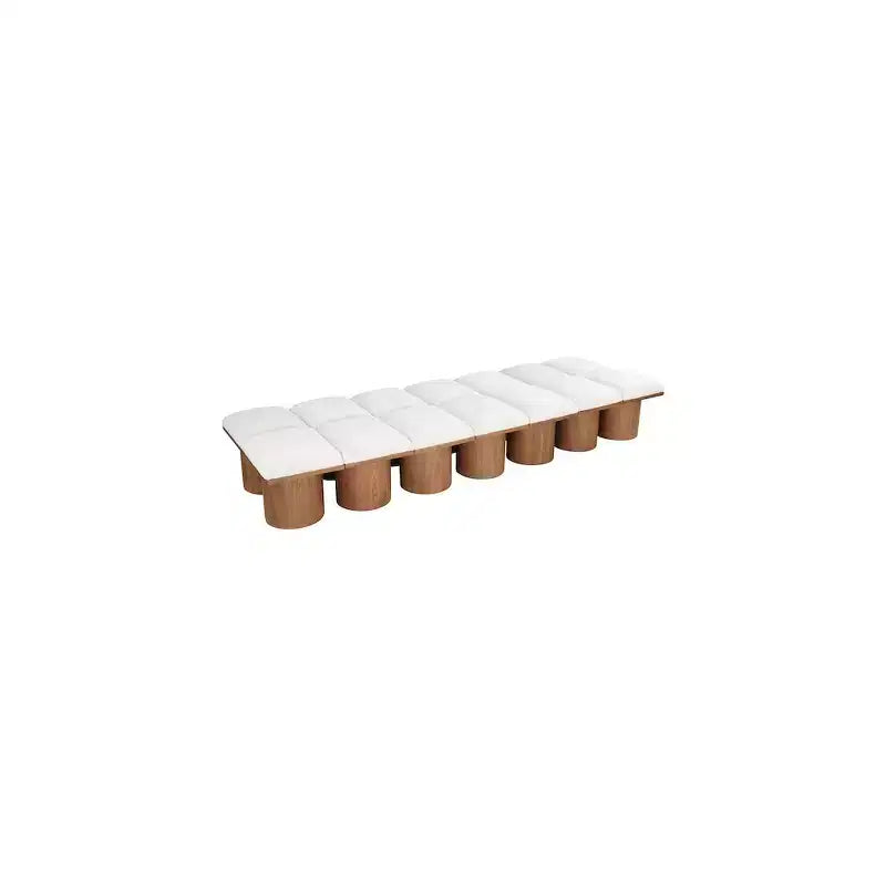 Banc en tissu bouclé crème Pavilion