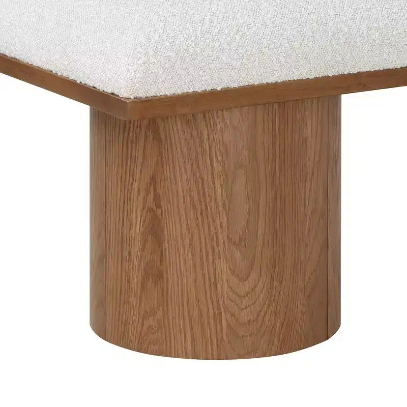 Banc en tissu bouclé crème Pavilion