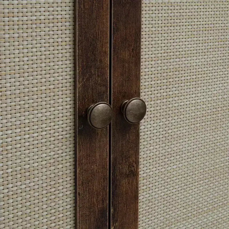 Meuble de Rangement de Cuisine, Armoire Haute avec 4 Étagères Intérieures Réglables et 4 Portes, Buffet Polyvalent pour Salon ou Salle à Manger