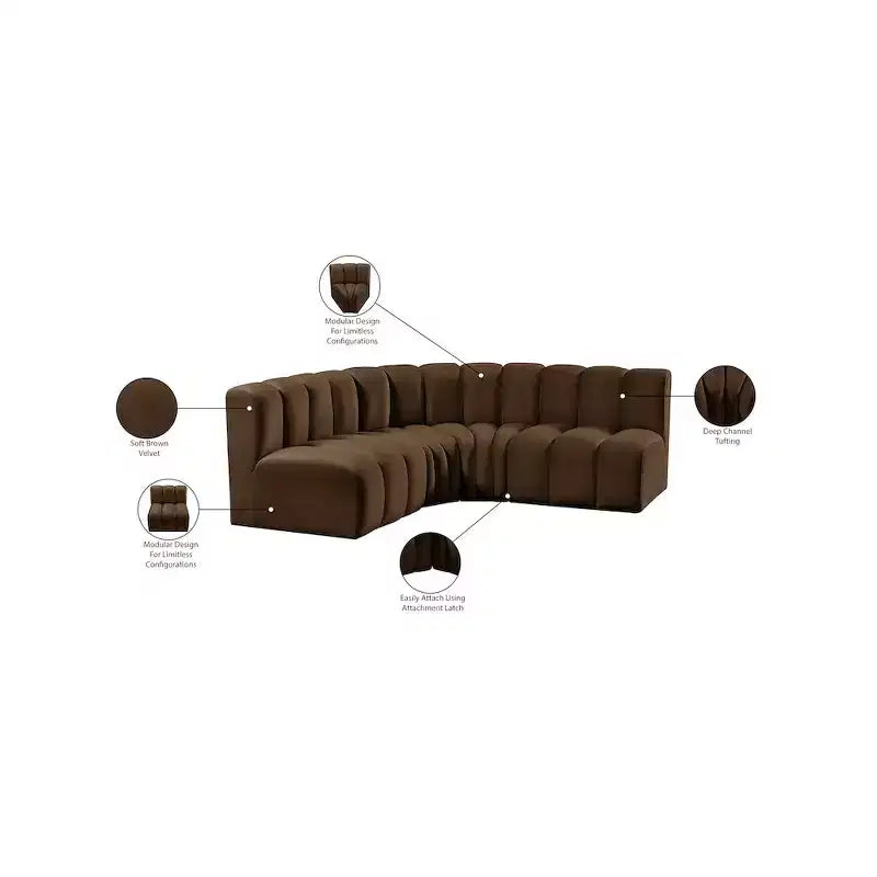 Canapé modulaire Arc Velvet
