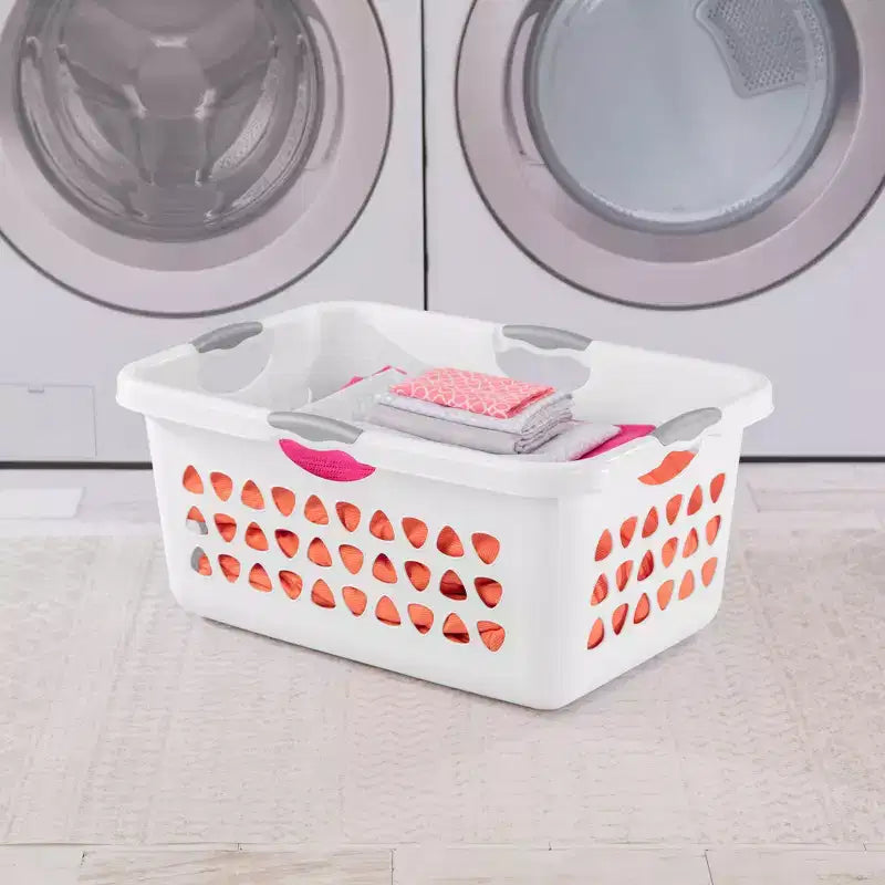 Panier à Linge Ultra, Panier en Plastique de 2 Boisseaux avec Poignées, Lot de 8