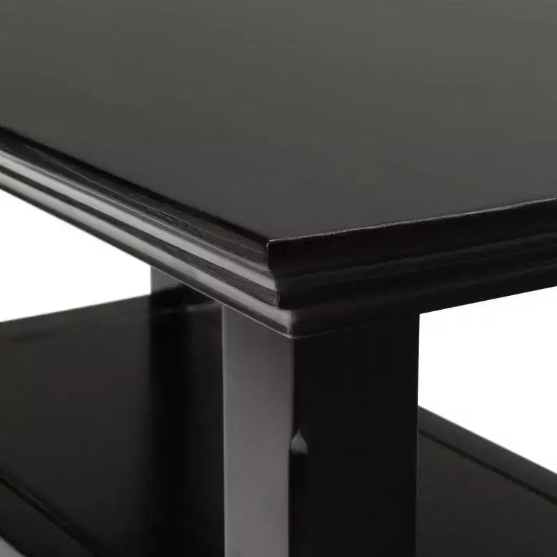 Table d'appoint étroite Halifax 35,5 cm marron hickory -: Tiroir, Étagère ouverte, Pin massif