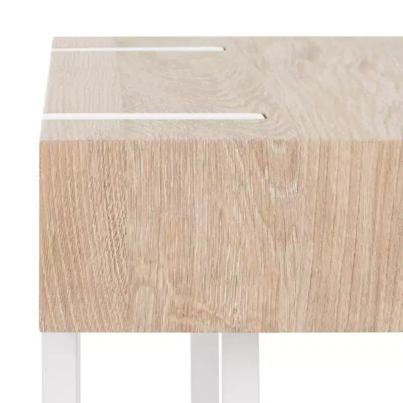 Table d'appoint Aberton - ACC7002 - Naturel/Blanc