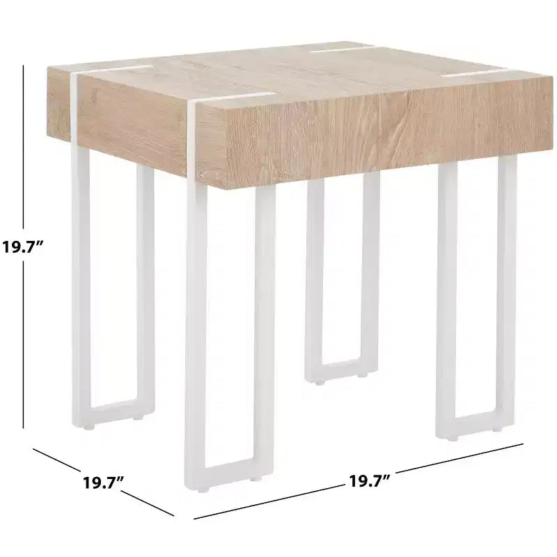 Table d'appoint Aberton - ACC7002 - Naturel/Blanc
