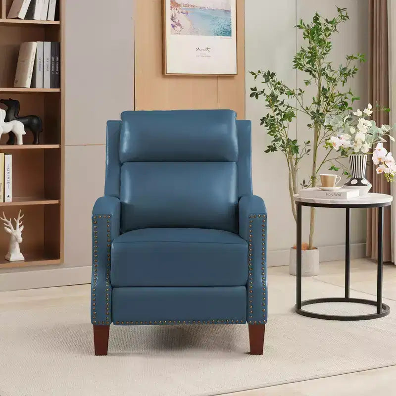 Fauteuil inclinable en similicuir avec rivets, fauteuil inclinable, canapé simple pour salon