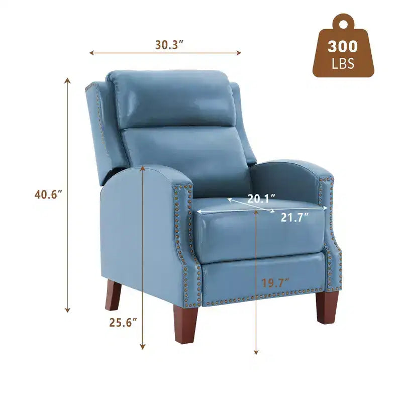 Fauteuil inclinable en similicuir avec rivets, fauteuil inclinable, canapé simple pour salon