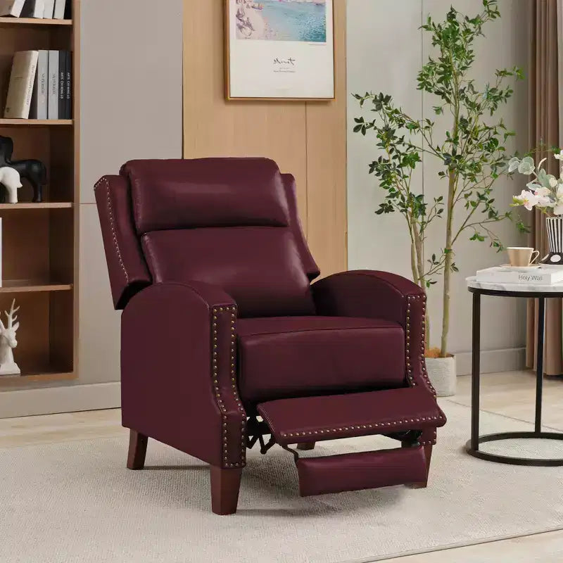 Fauteuil inclinable en similicuir avec rivets, fauteuil inclinable, canapé simple pour salon