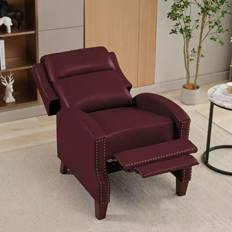 Fauteuil inclinable en similicuir avec rivets, fauteuil inclinable, canapé simple pour salon