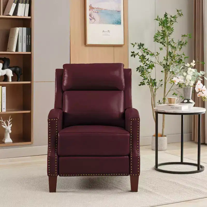 Fauteuil inclinable en similicuir avec rivets, fauteuil inclinable, canapé simple pour salon