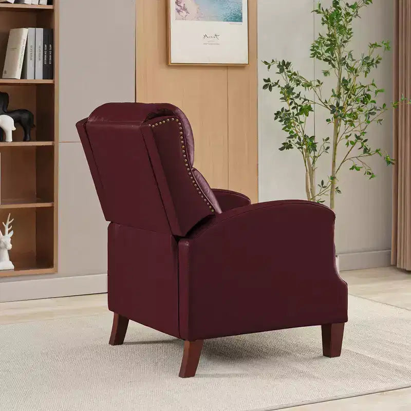 Fauteuil inclinable en similicuir avec rivets, fauteuil inclinable, canapé simple pour salon