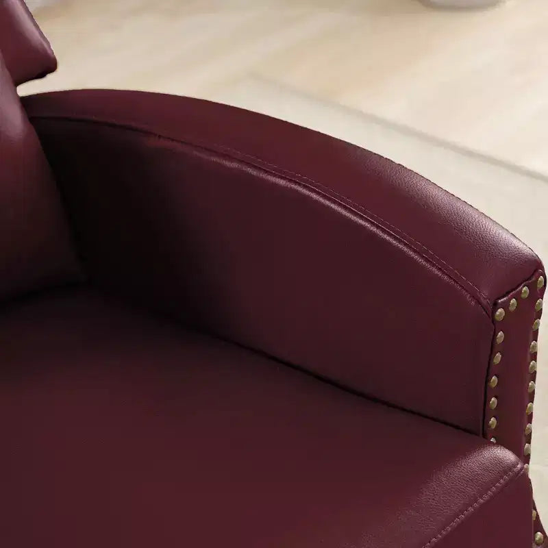 Fauteuil inclinable en similicuir avec rivets, fauteuil inclinable, canapé simple pour salon