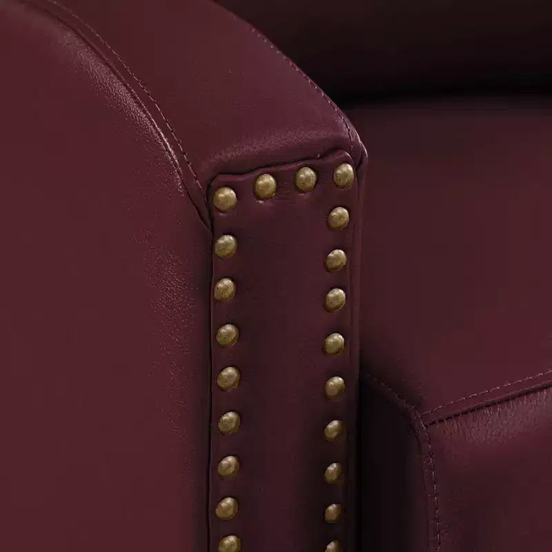 Fauteuil inclinable en similicuir avec rivets, fauteuil inclinable, canapé simple pour salon