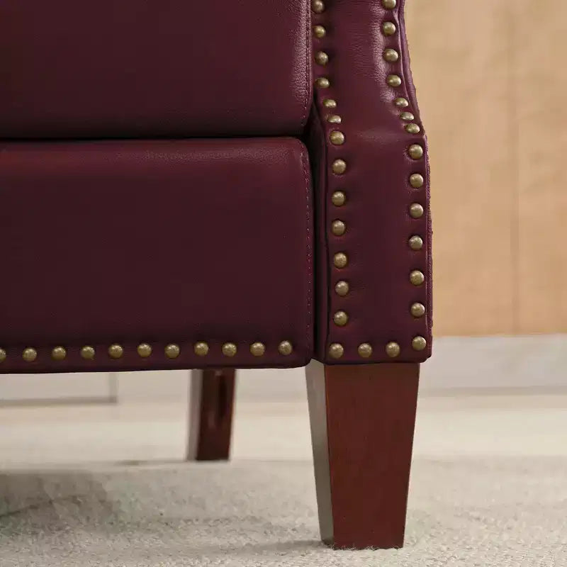 Fauteuil inclinable en similicuir avec rivets, fauteuil inclinable, canapé simple pour salon