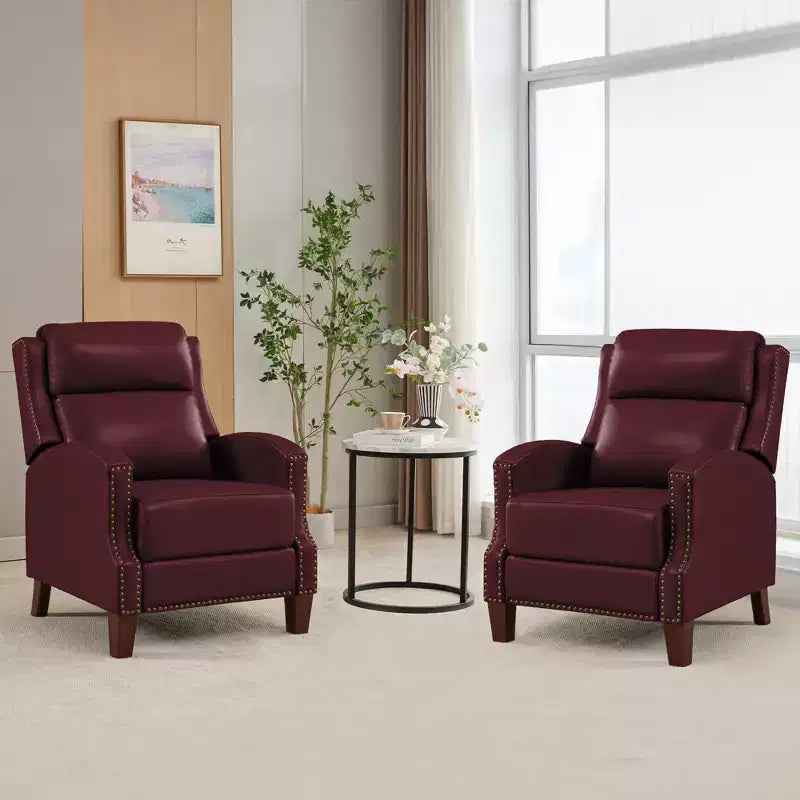 Fauteuil inclinable en similicuir avec rivets, fauteuil inclinable, canapé simple pour salon