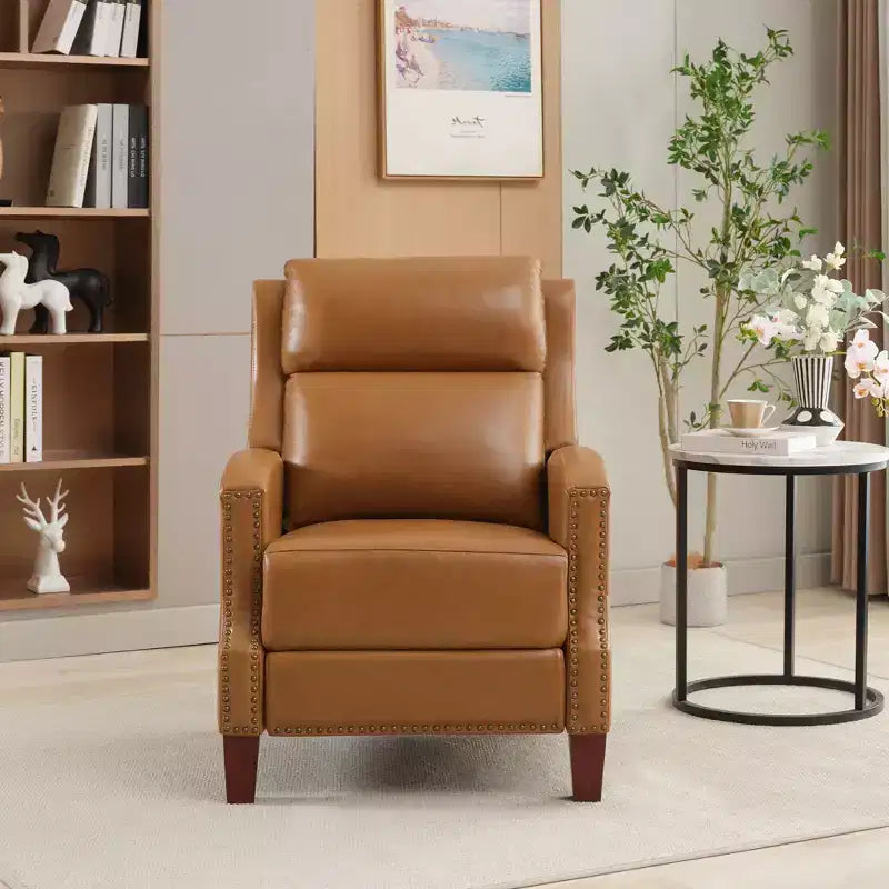 Fauteuil inclinable en similicuir avec rivets, fauteuil inclinable, canapé simple pour salon