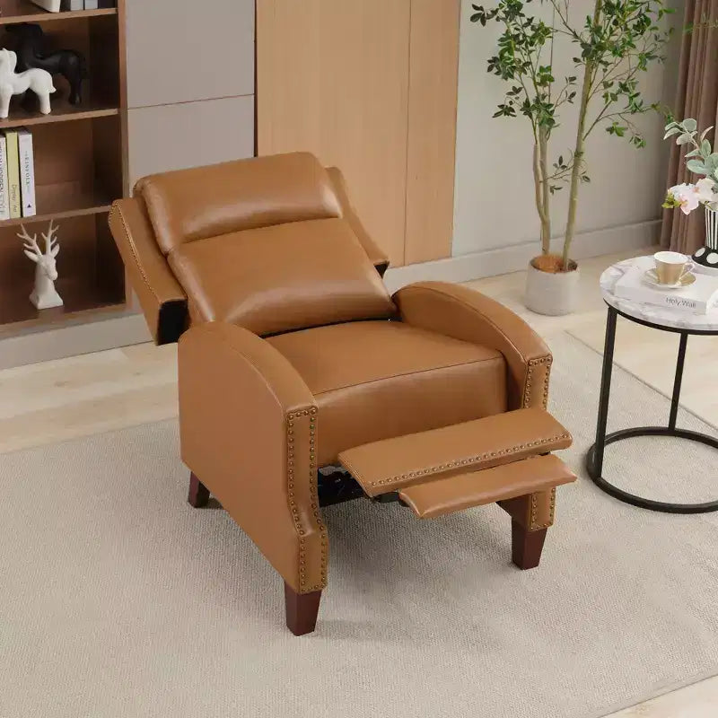 Fauteuil inclinable en similicuir avec rivets, fauteuil inclinable, canapé simple pour salon