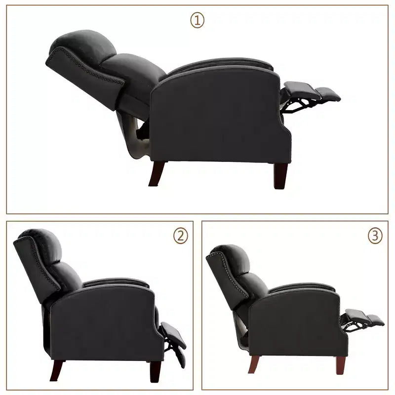 Fauteuil inclinable en similicuir avec rivets, fauteuil inclinable, canapé simple pour salon