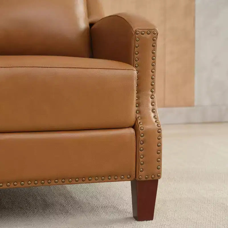 Fauteuil inclinable en similicuir avec rivets, fauteuil inclinable, canapé simple pour salon