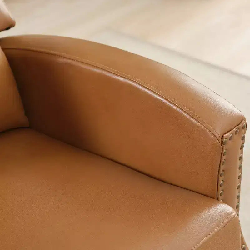 Fauteuil inclinable en similicuir avec rivets, fauteuil inclinable, canapé simple pour salon