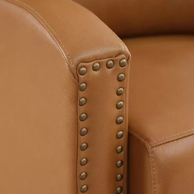 Fauteuil inclinable en similicuir avec rivets, fauteuil inclinable, canapé simple pour salon