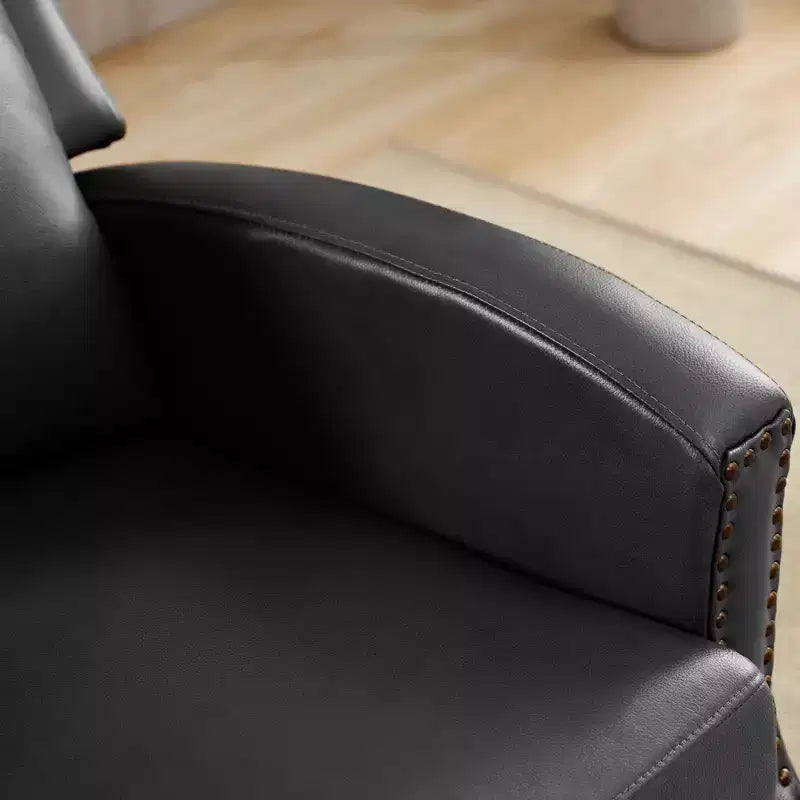 Fauteuil inclinable en similicuir avec rivets, fauteuil inclinable, canapé simple pour salon