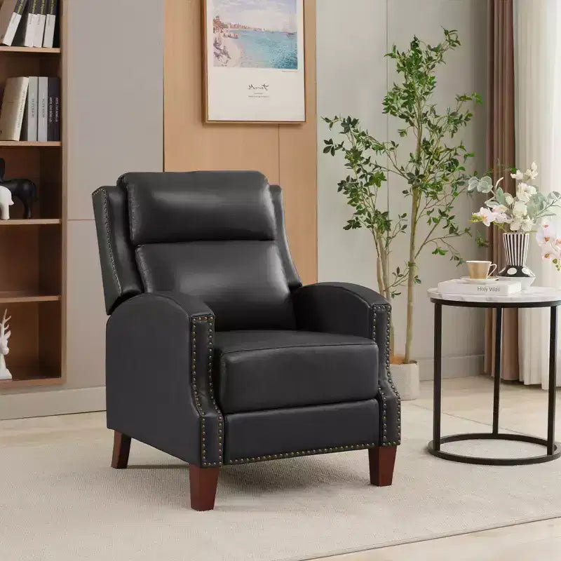 Fauteuil inclinable en similicuir avec rivets, fauteuil inclinable, canapé simple pour salon