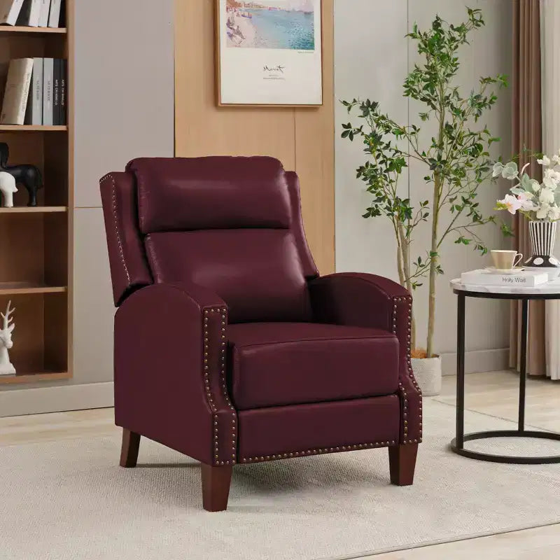 Fauteuil inclinable en similicuir avec rivets, fauteuil inclinable, canapé simple pour salon