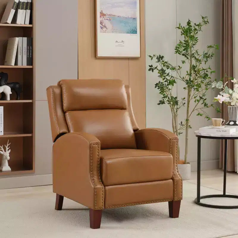 Fauteuil inclinable en similicuir avec rivets, fauteuil inclinable, canapé simple pour salon