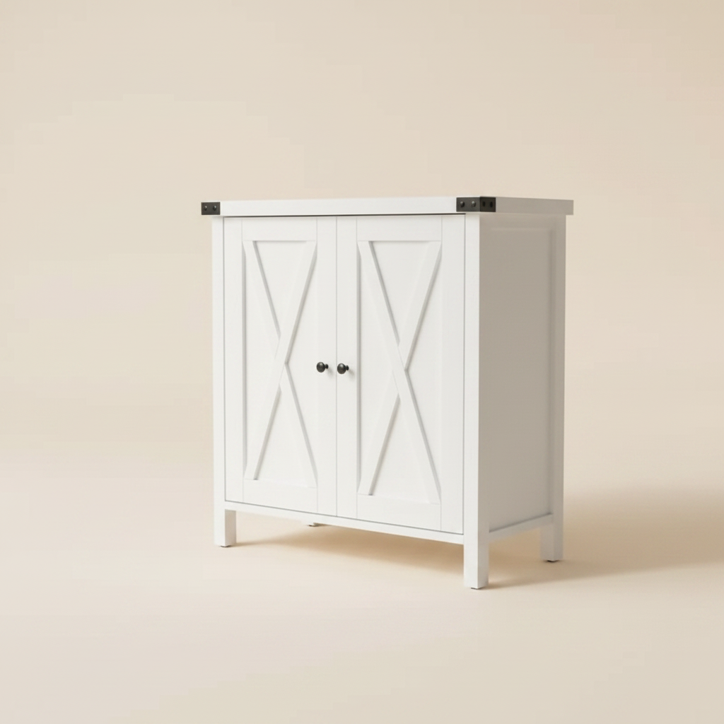 White Cabinet Slightly Angled